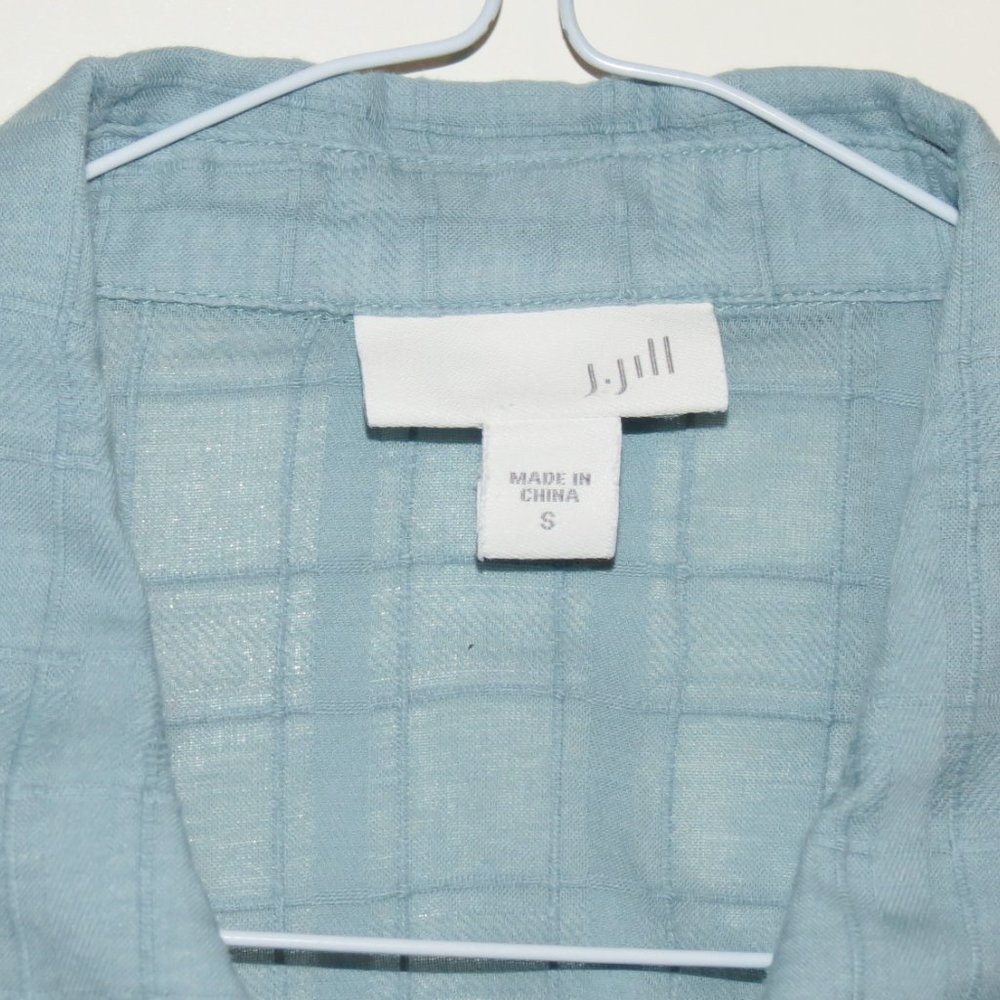 J. Jill Women 100% Cotton Button 3/4 Sleeve Shirt - Picture 2 of 3